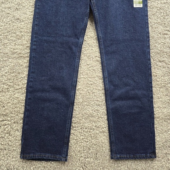 Wrangler Jeans Mens 36x34 (Fits 34x34) Premium Flex Straight Dark Cowboy Biker - Picture 2 of 12